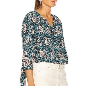 Natalie Martin Renata Top in - CYPRUS PRINT BLUE Size: XS
